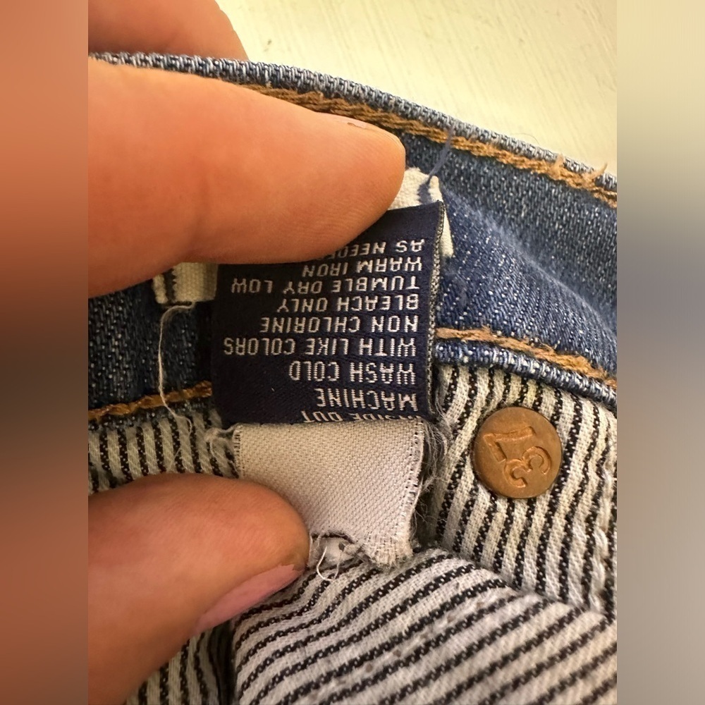 Madewell Jeans Womens 28 Patchwork Slim BoyJean Straight Leg Distressed Dark - Picture 7 of 10